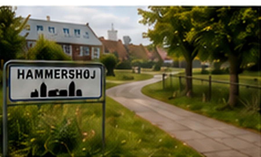 Hammershøj byskilt og landsbymiljø