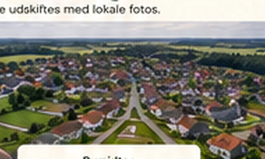 Hammershøj bymidte set fra luften