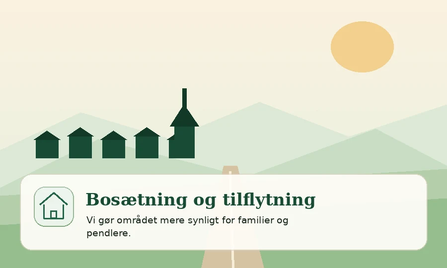 Illustration af bosætning og tilflytning til landsbyerne