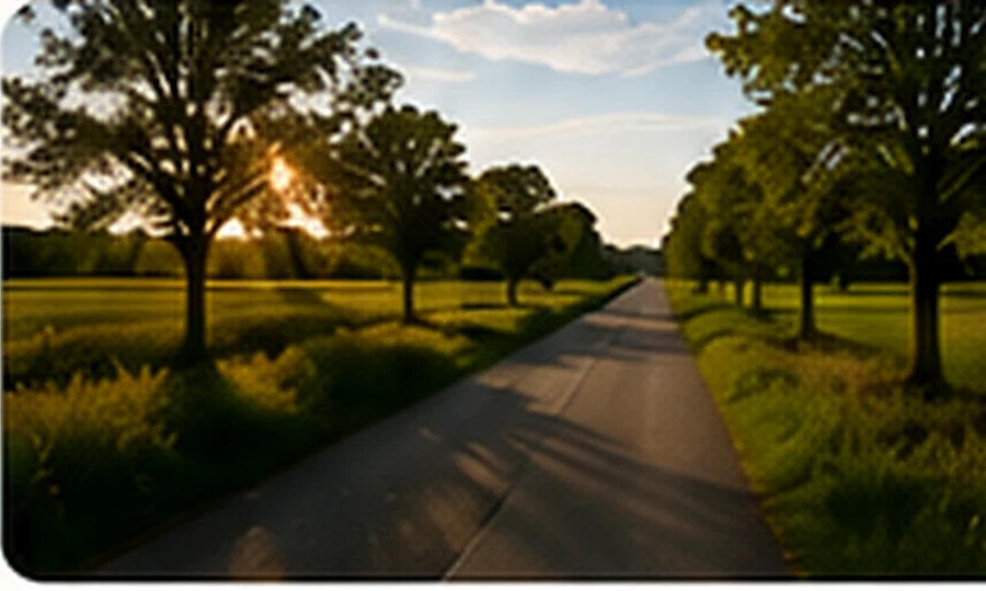 Landevej gennem naturen ved Vorning